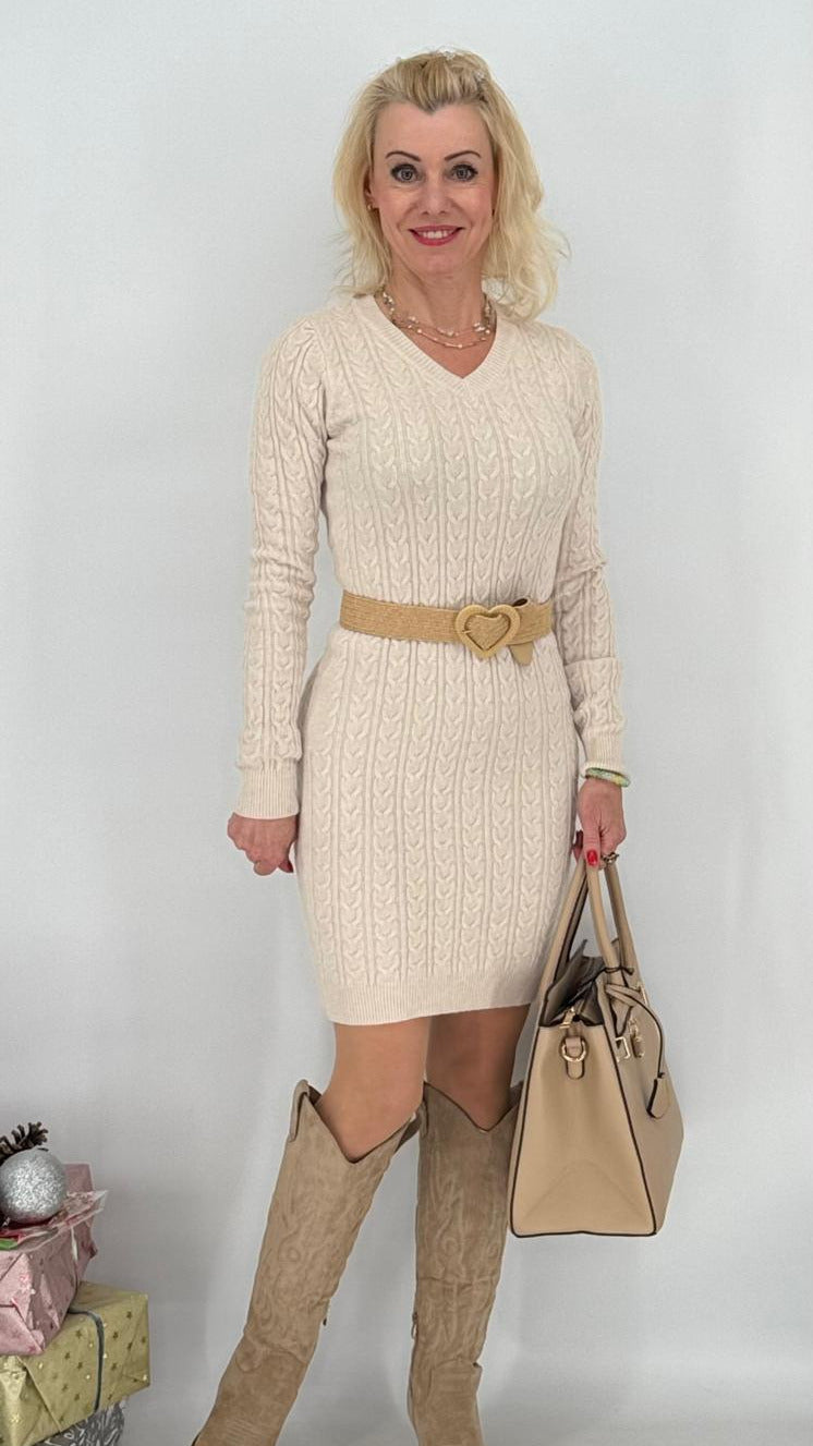 Strickkleid, beige, grün, blau, pink, schwarz, lila