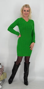 Strickkleid, beige, grün, blau, pink, schwarz, lila