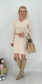 Strickkleid, beige, grün, blau, pink, schwarz, lila