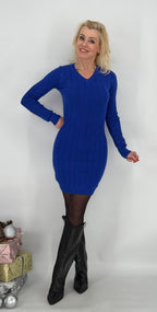 Strickkleid, beige, grün, blau, pink, schwarz, lila