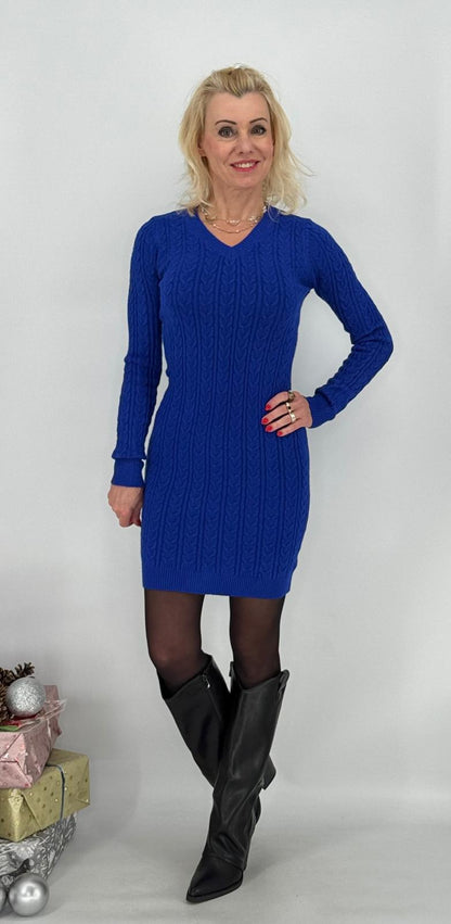 Strickkleid, beige, grün, blau, pink, schwarz, lila