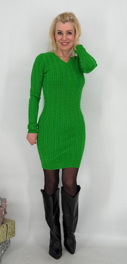 Strickkleid, beige, grün, blau, pink, schwarz, lila