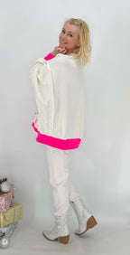 Sweatshirt "LOVE", blau, beige, weiß