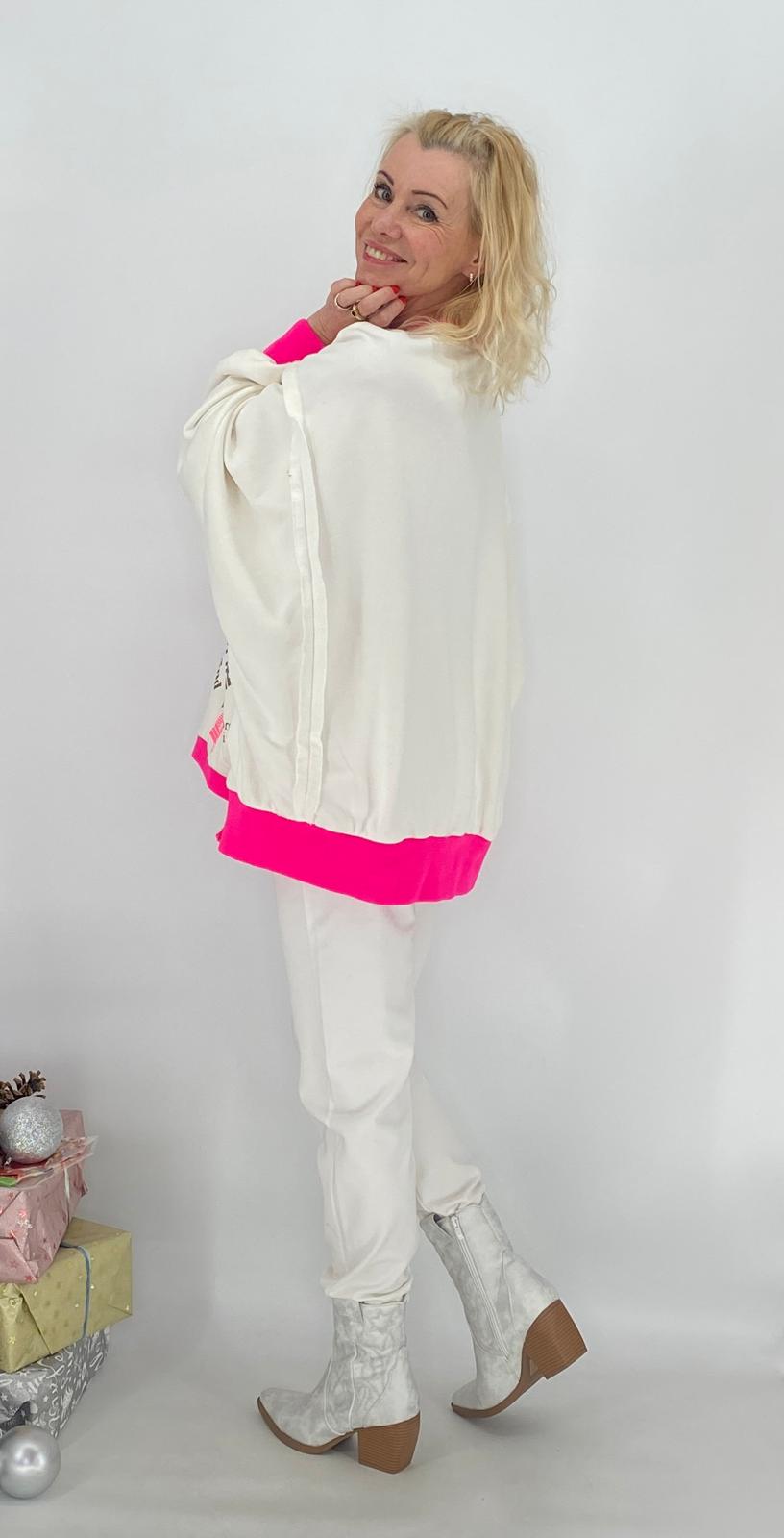 Sweatshirt "LOVE", blau, beige, weiß