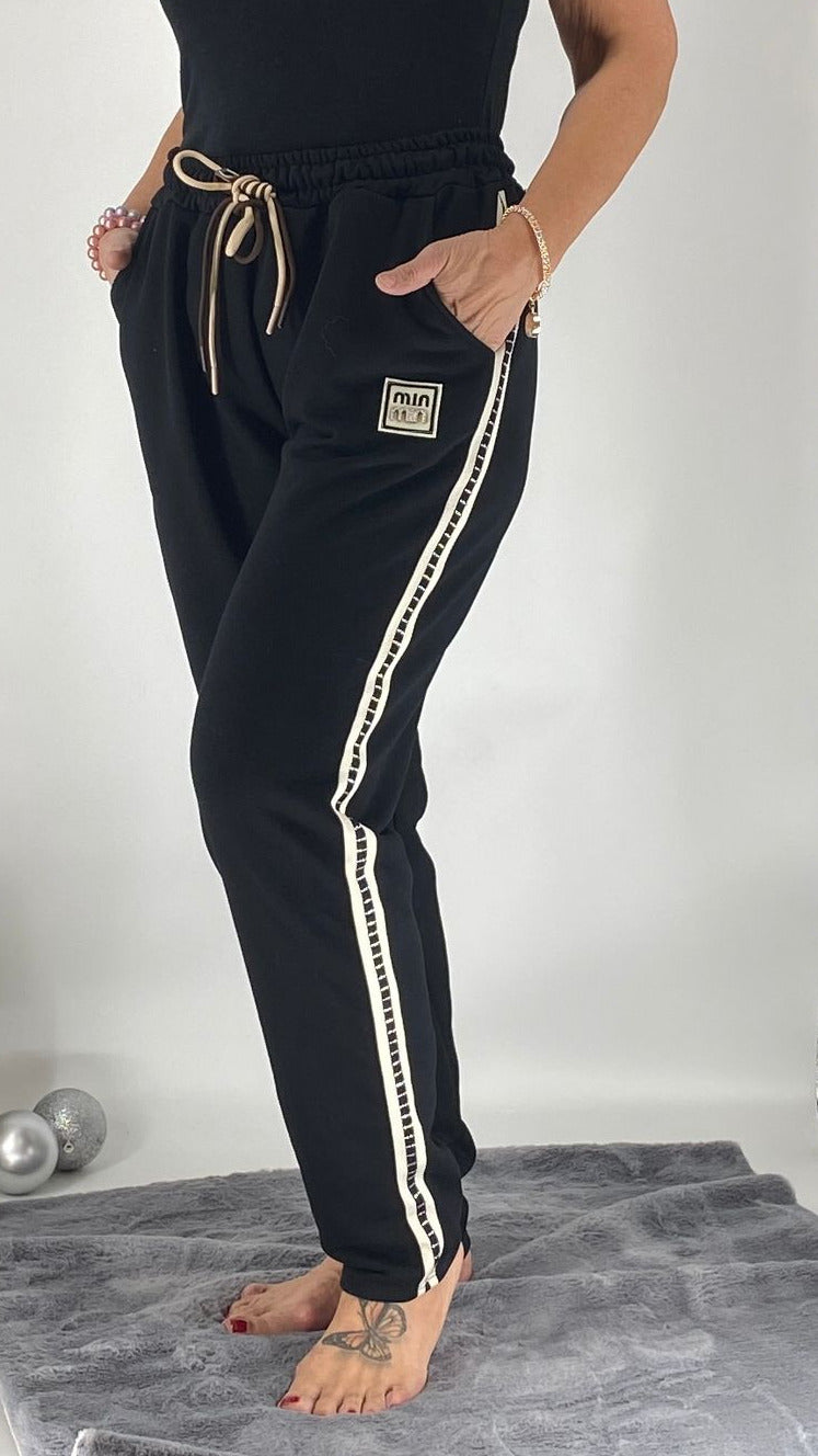 Hose "MIN", apfelgrün, schwarz