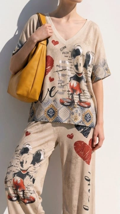 Boho "Mickey" Zweiteiler Beige