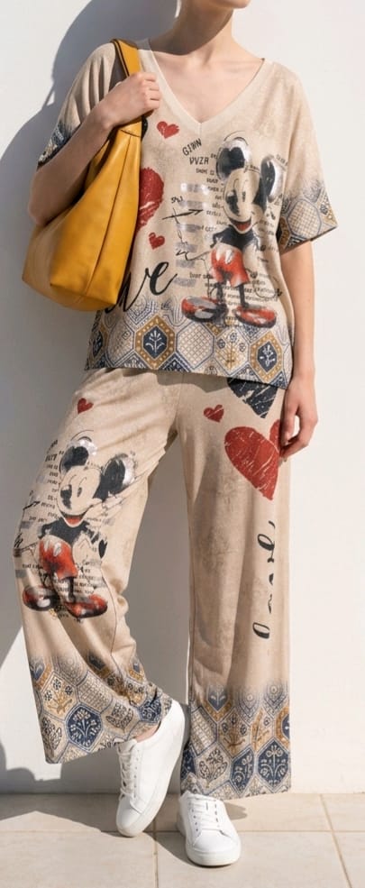 Boho "Mickey" Zweiteiler Beige