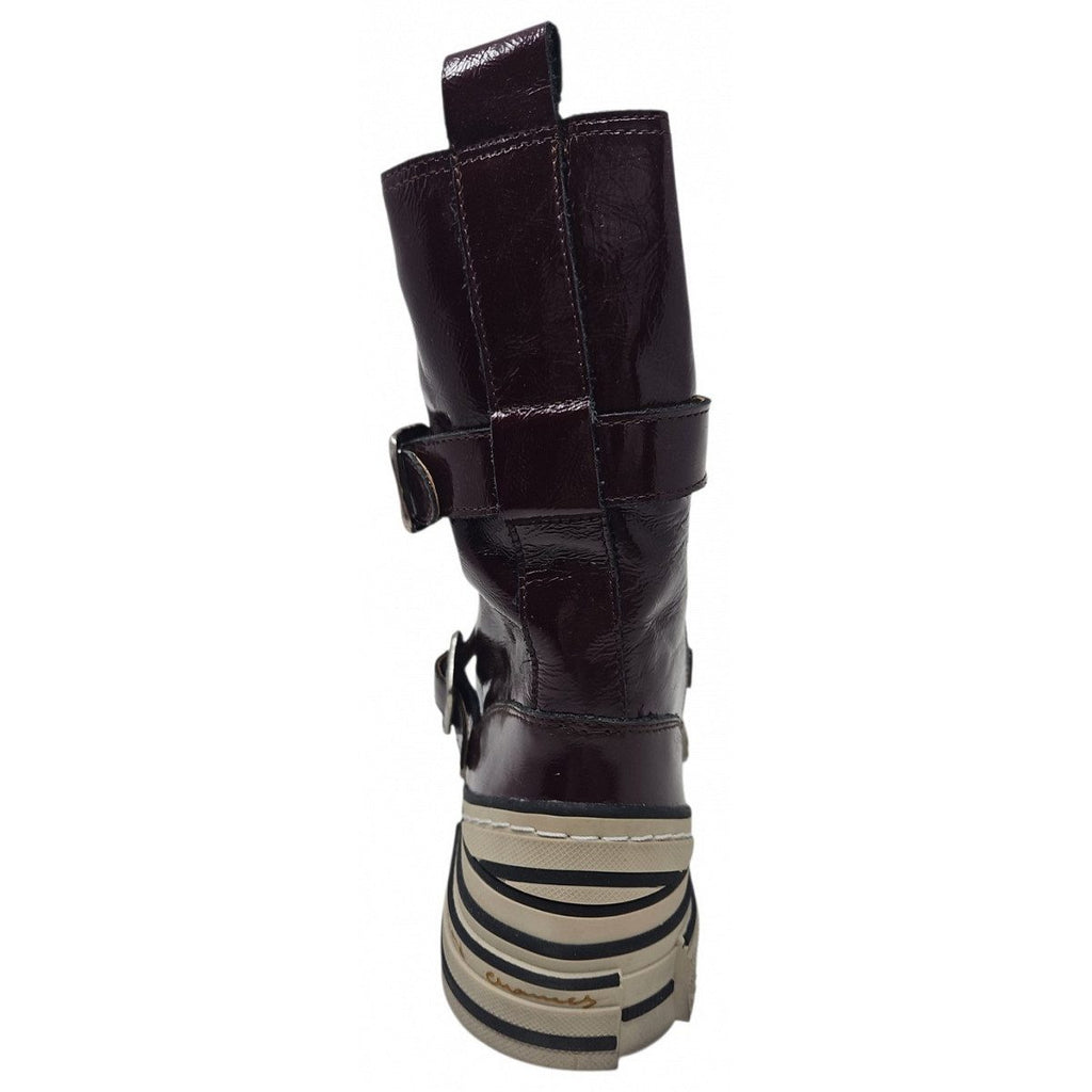 Leder Rebecca White Stiefelette, schwarz