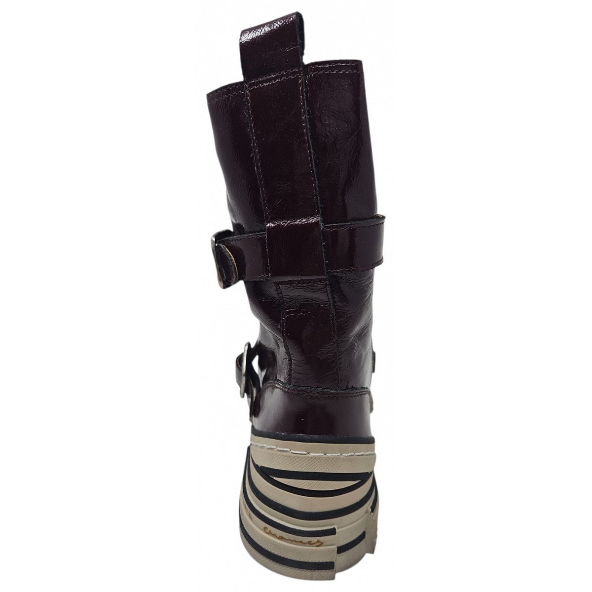 Leder Rebecca White Stiefelette, schwarz