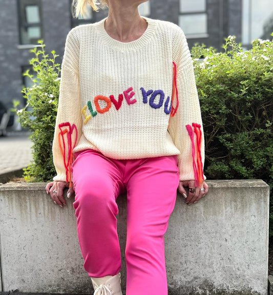 By Elena Fashion I Love You Pullover