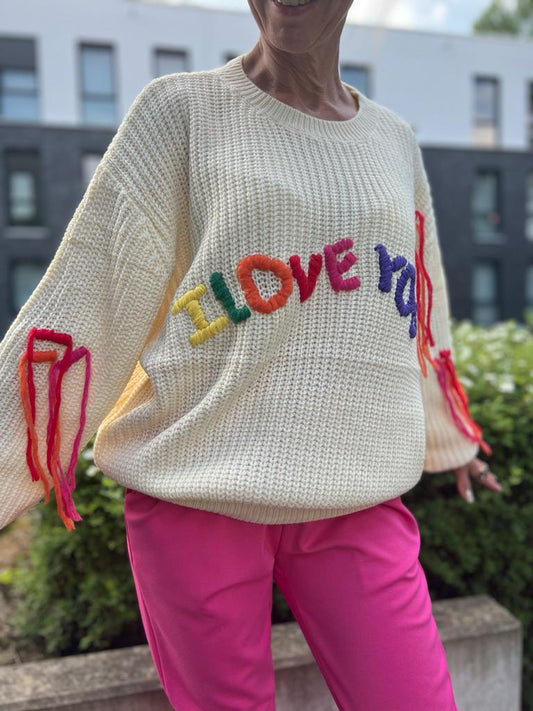 I Love You Pullover By Elena Fashion